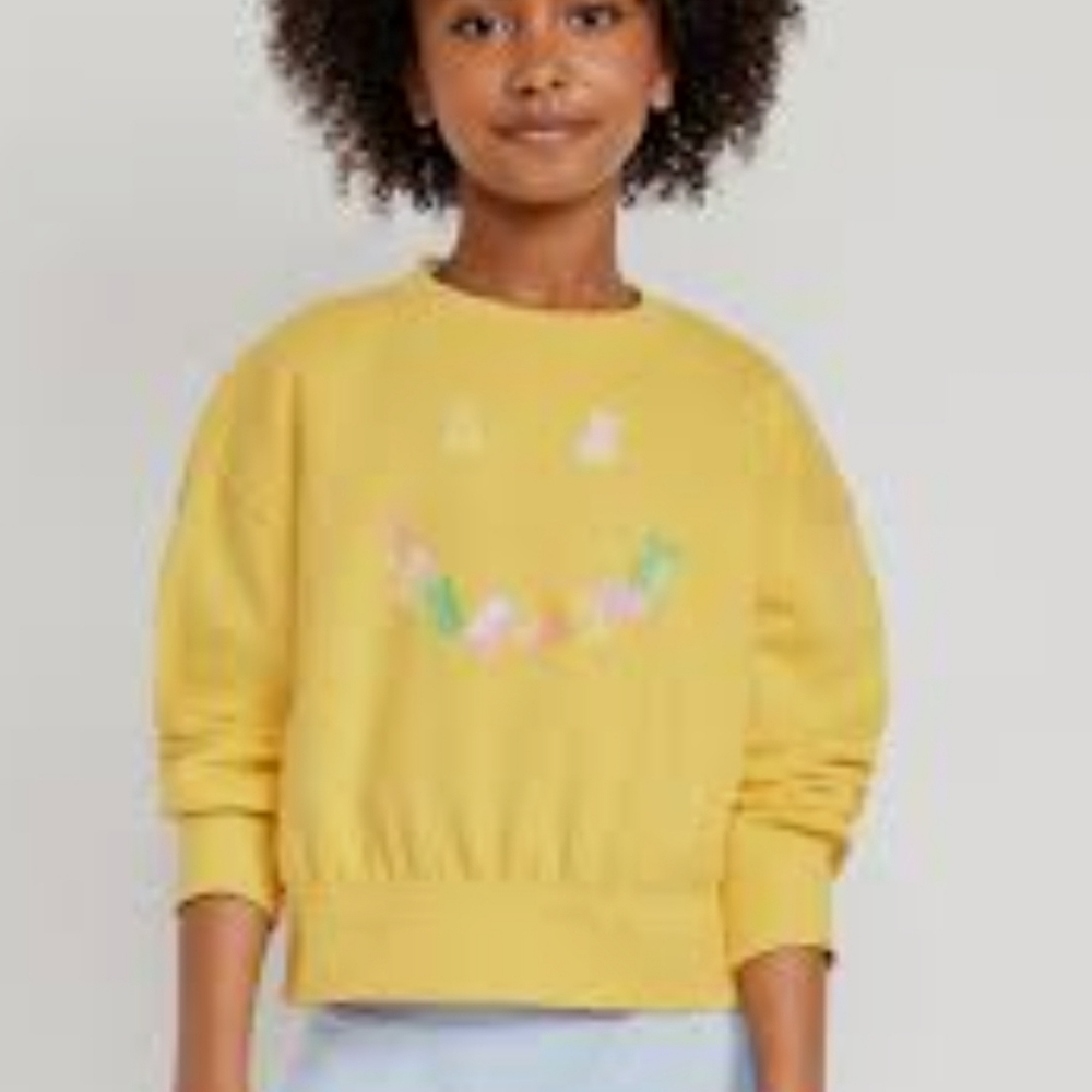 Old Navy Yellow Girly Kids Oversized Sweater